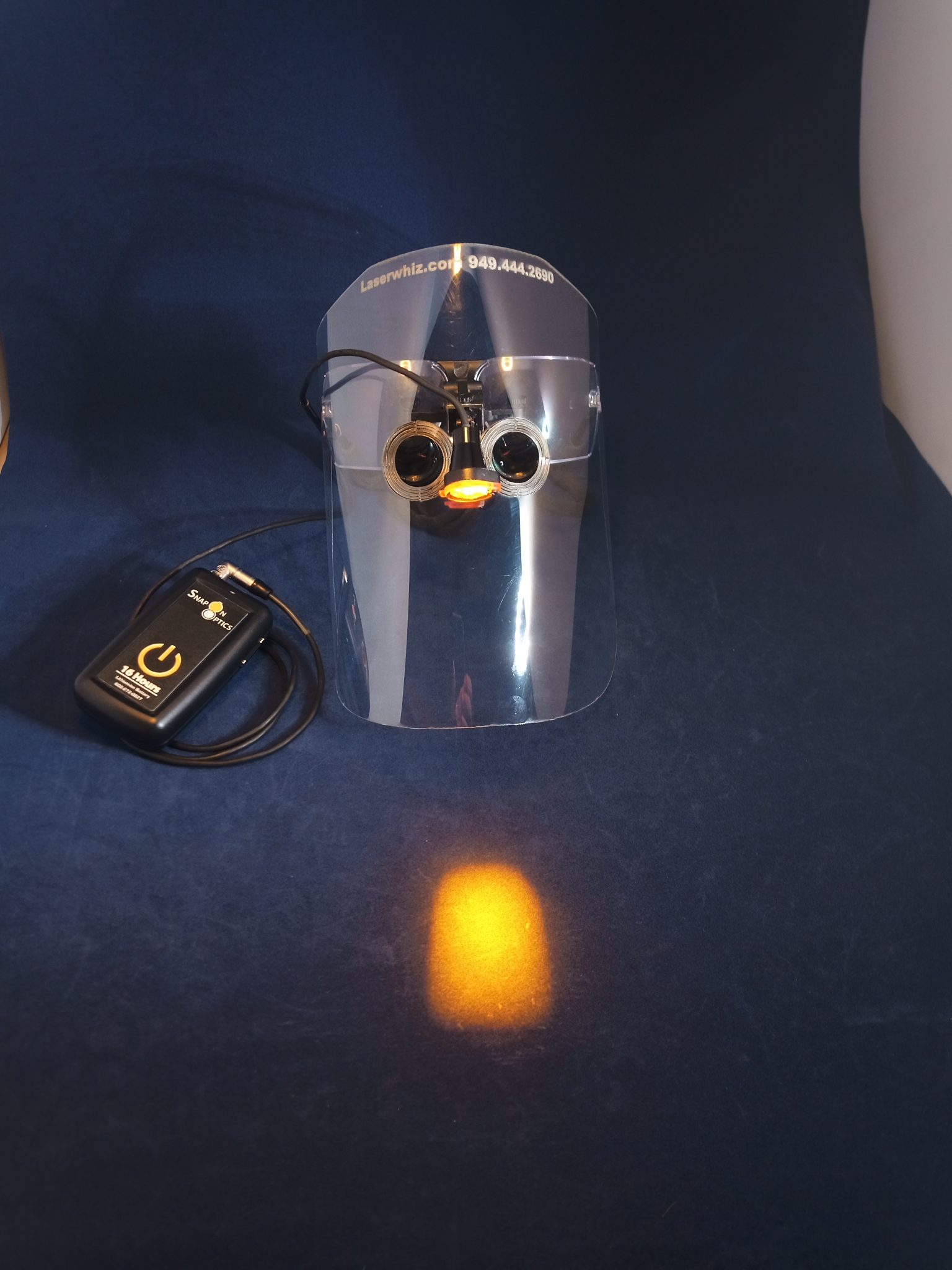 LaserWhiz Custom surgical/dental loupes face shield