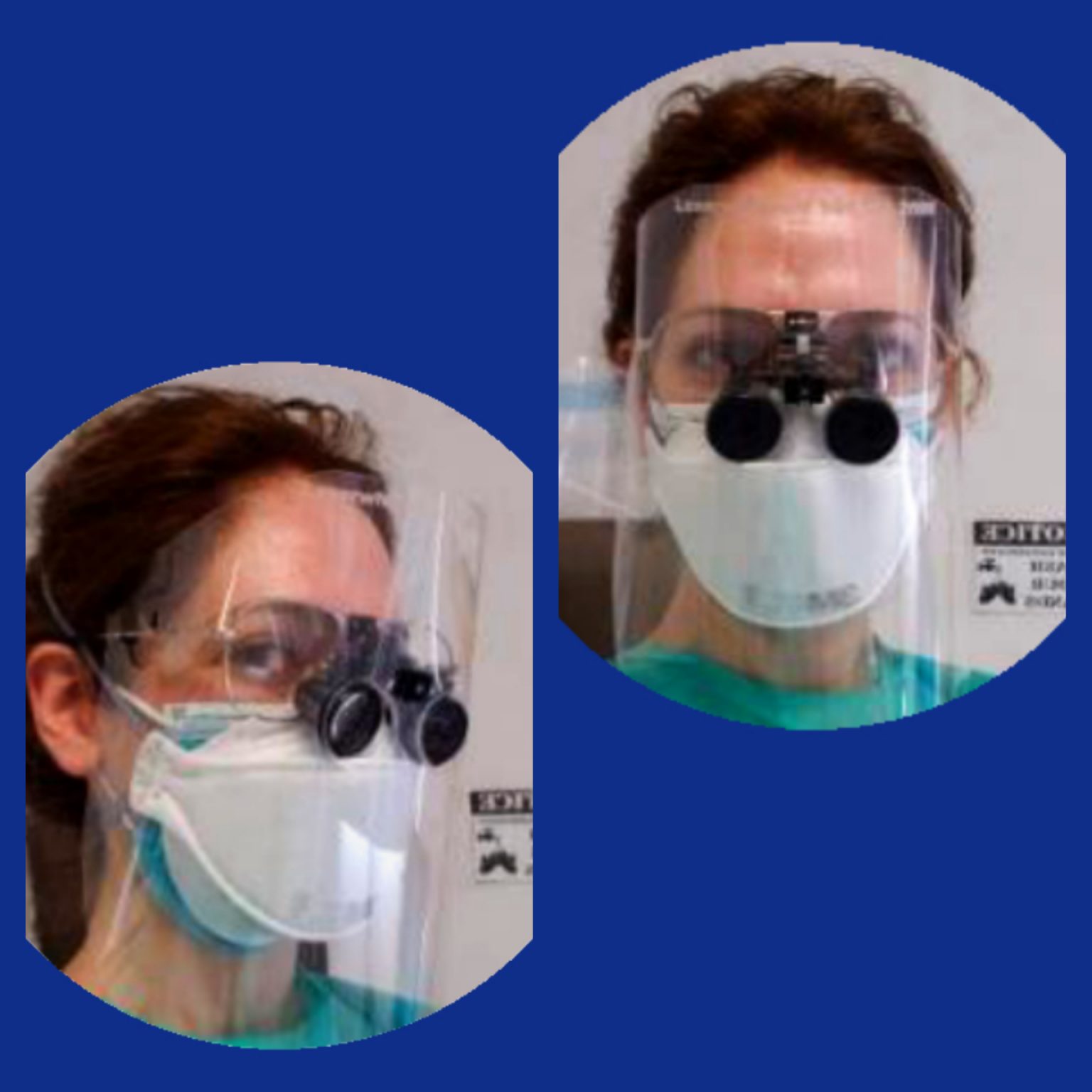 LaserWhiz Custom surgical/dental loupes face shield