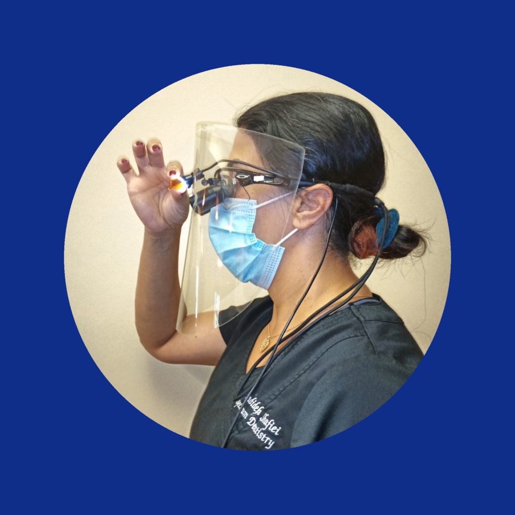 LaserWhiz Custom surgical/dental loupes face shield